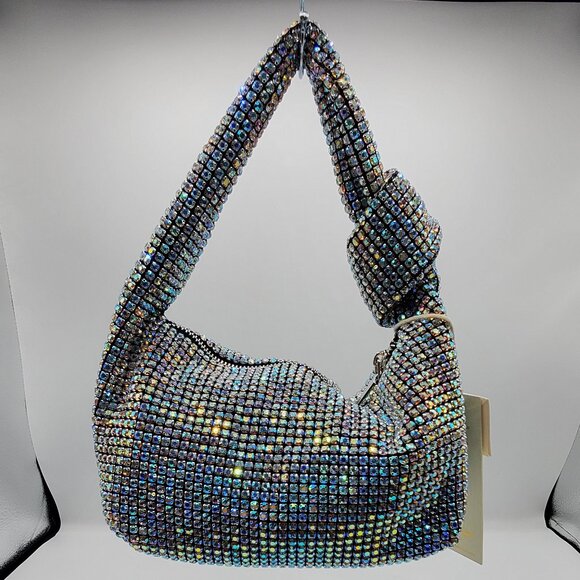 Women's Bling Evening Bag with Knot Handle - Picture 3 of 8